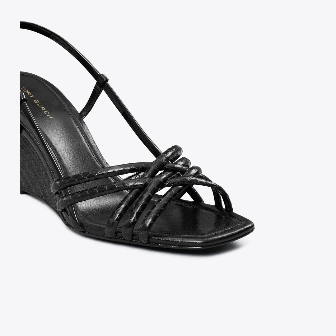 Tory Burch Multi-Strap Espadrille Wedge Sandal PERFECT BLACK / PERFECT BLACK / PERFEC