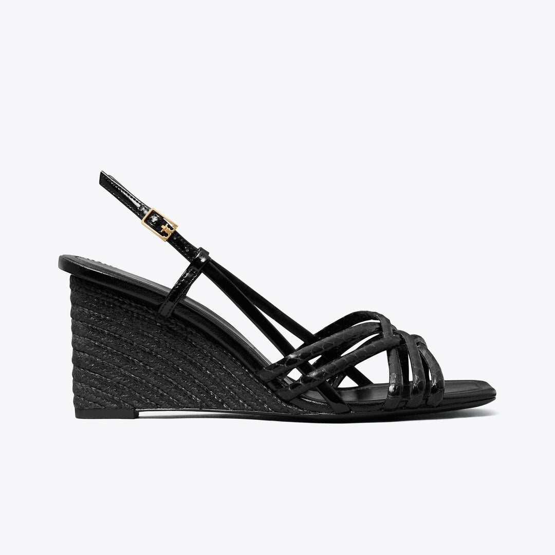 Tory Burch Multi-Strap Espadrille Wedge Sandal PERFECT BLACK / PERFECT BLACK / PERFEC