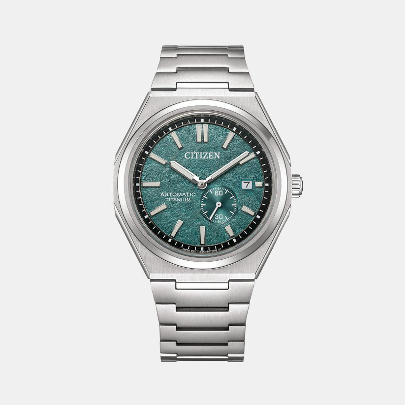 Citizen Zenshin Men Automatic Blue Dial Analog Titanium Watch Nj0180-80X