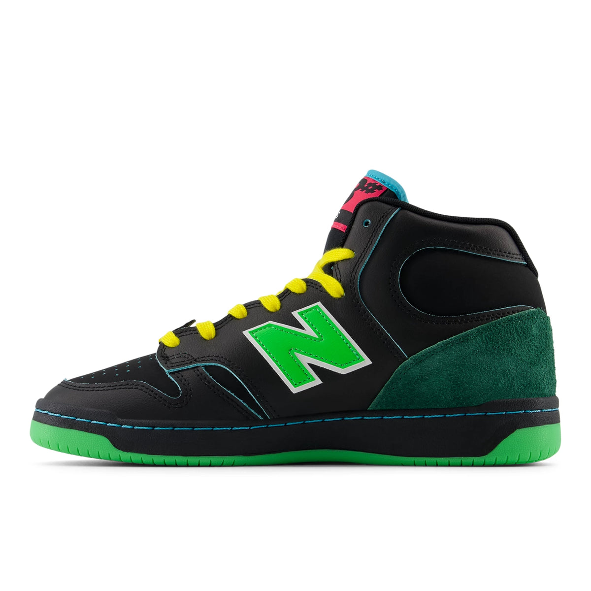 New Balance NB Numeric 480 High Black with Lime Green