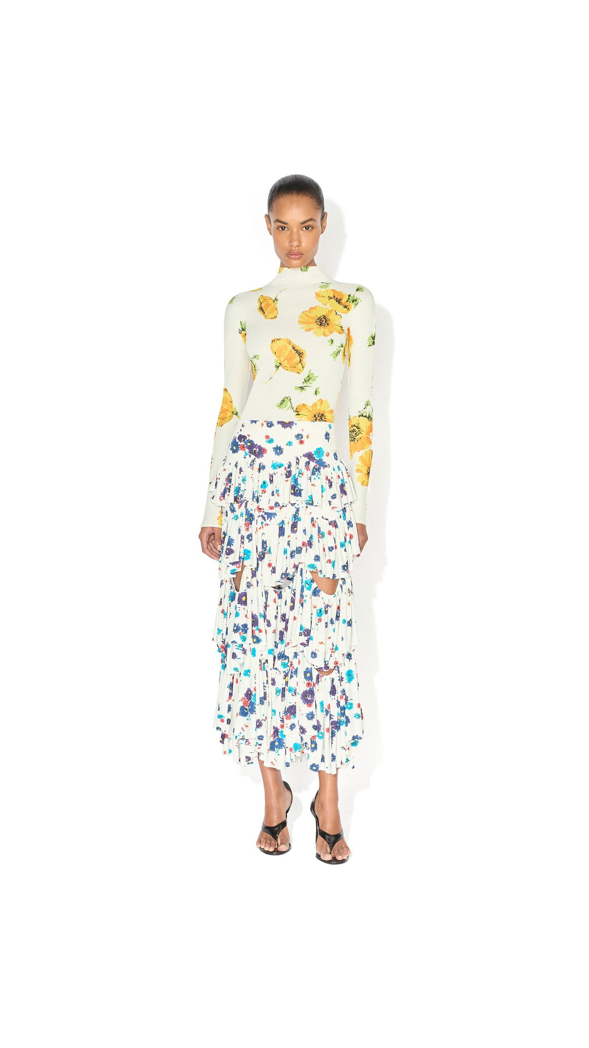 Alaïa Draped Printed Skirt
