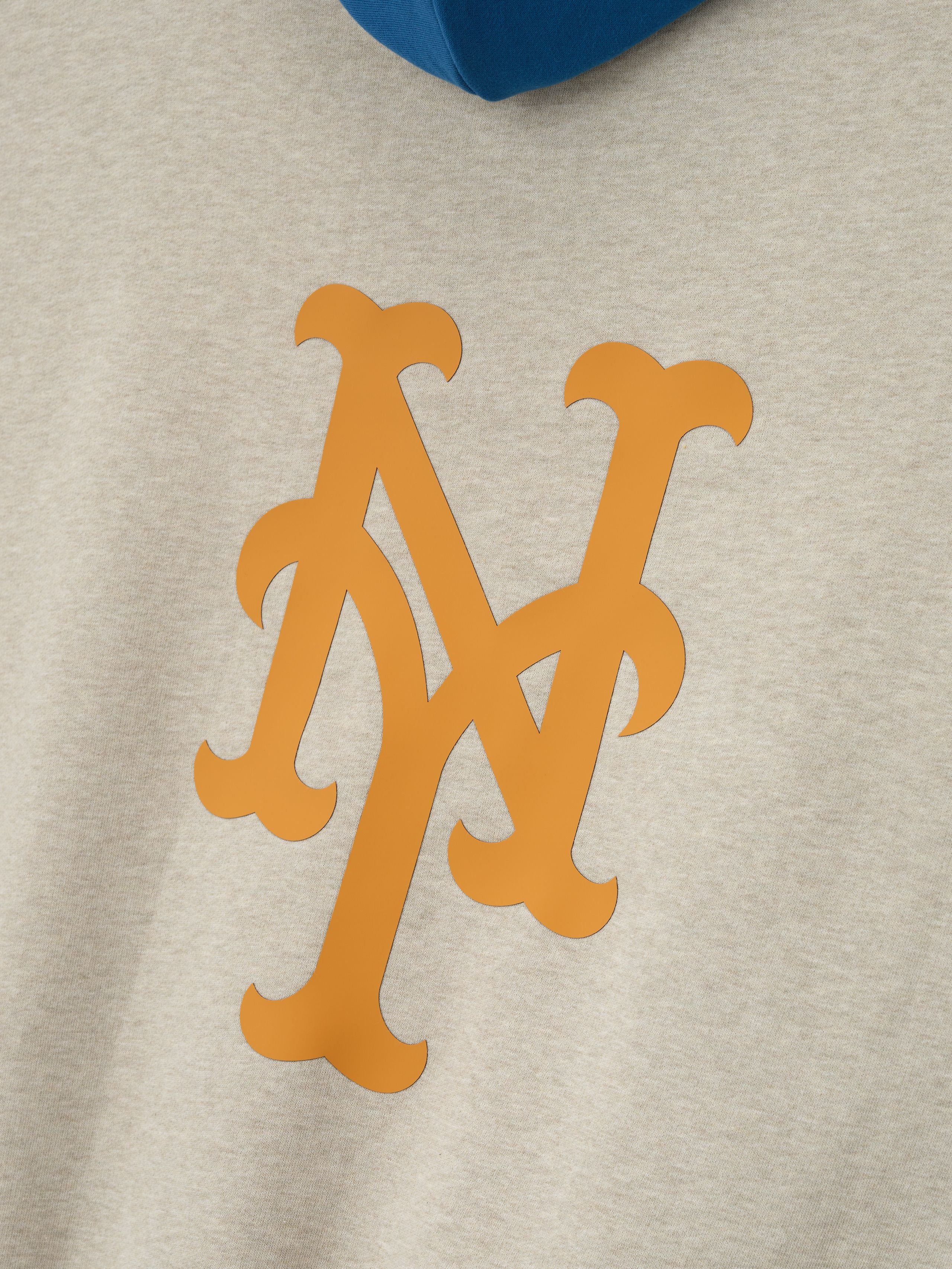 Essentials Mets Sport Hoodie Heather Stone/Blue Sapphire