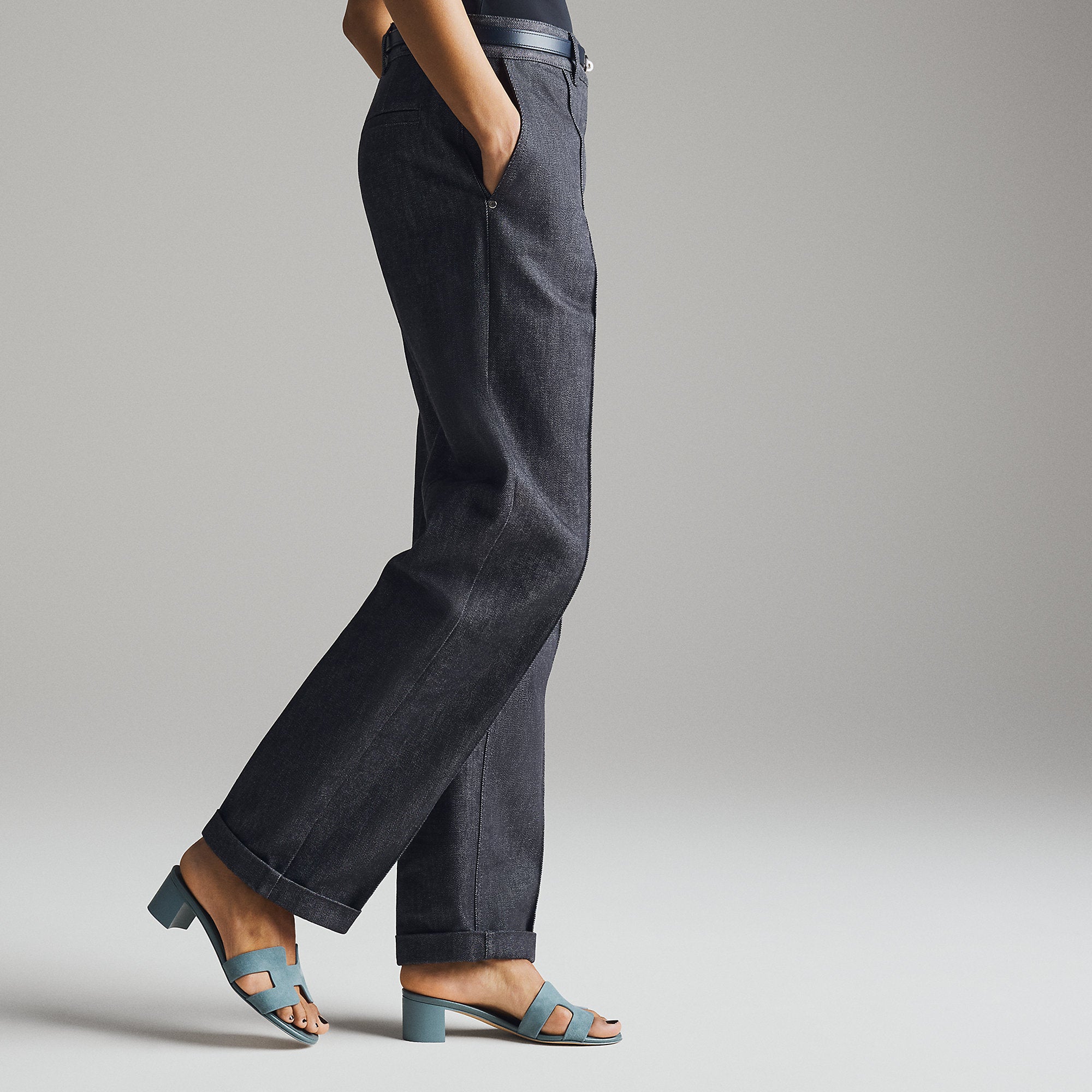 Hermes Oasis Sandal Bleu Tonnerre