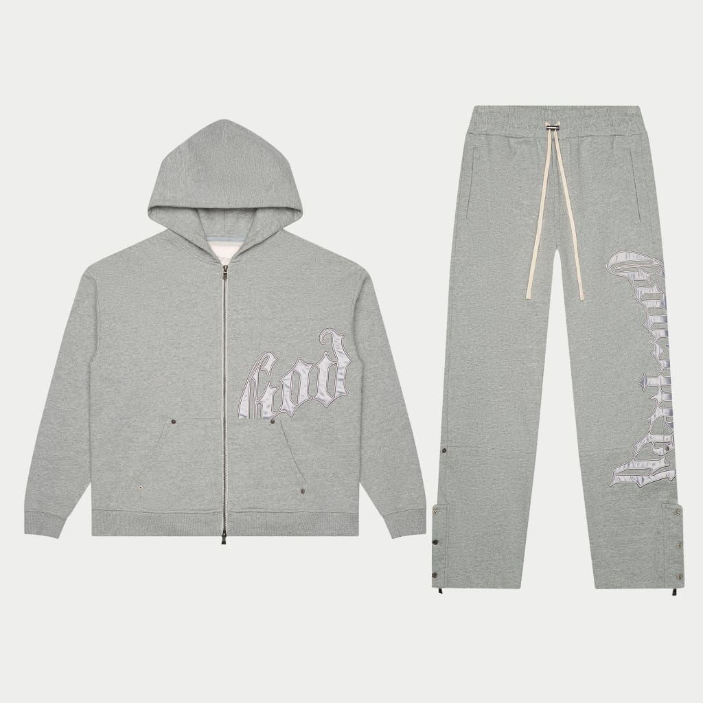 Godspeed Og Logo Sweatsuit V2 (Grey / Silver Satin)