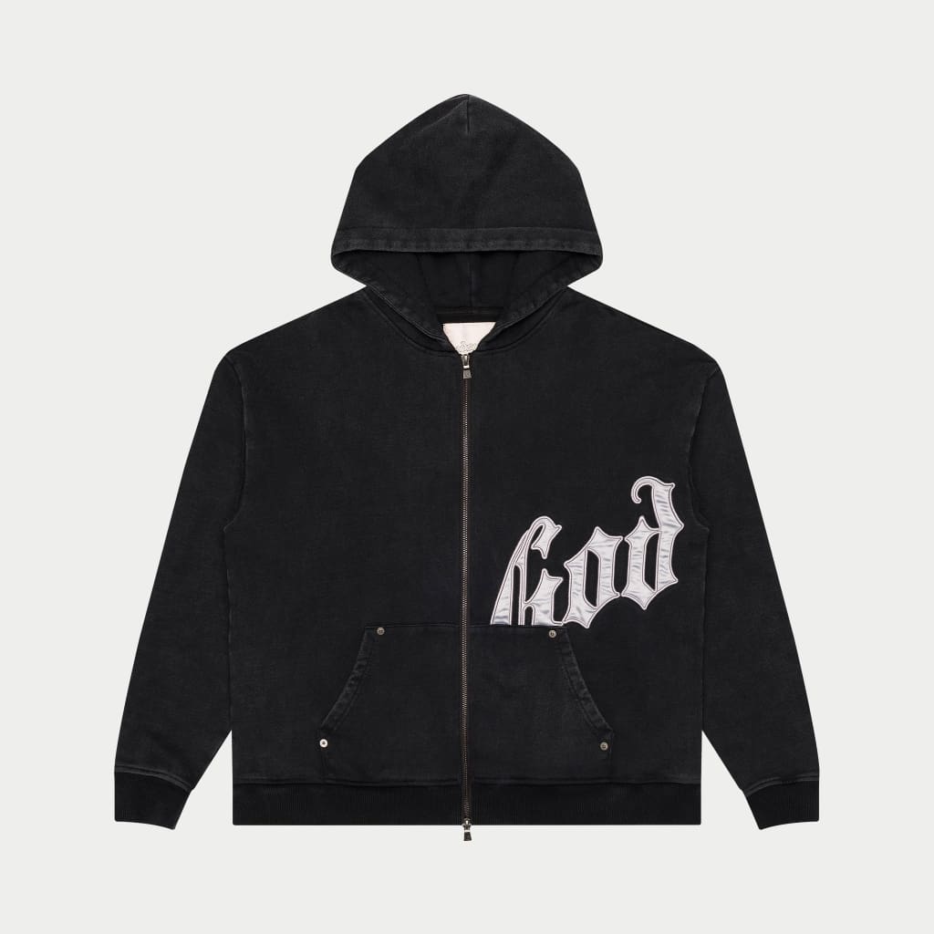 Godspeed Og Logo Sweatsuit V2 (Black Wash / Silver Satin)