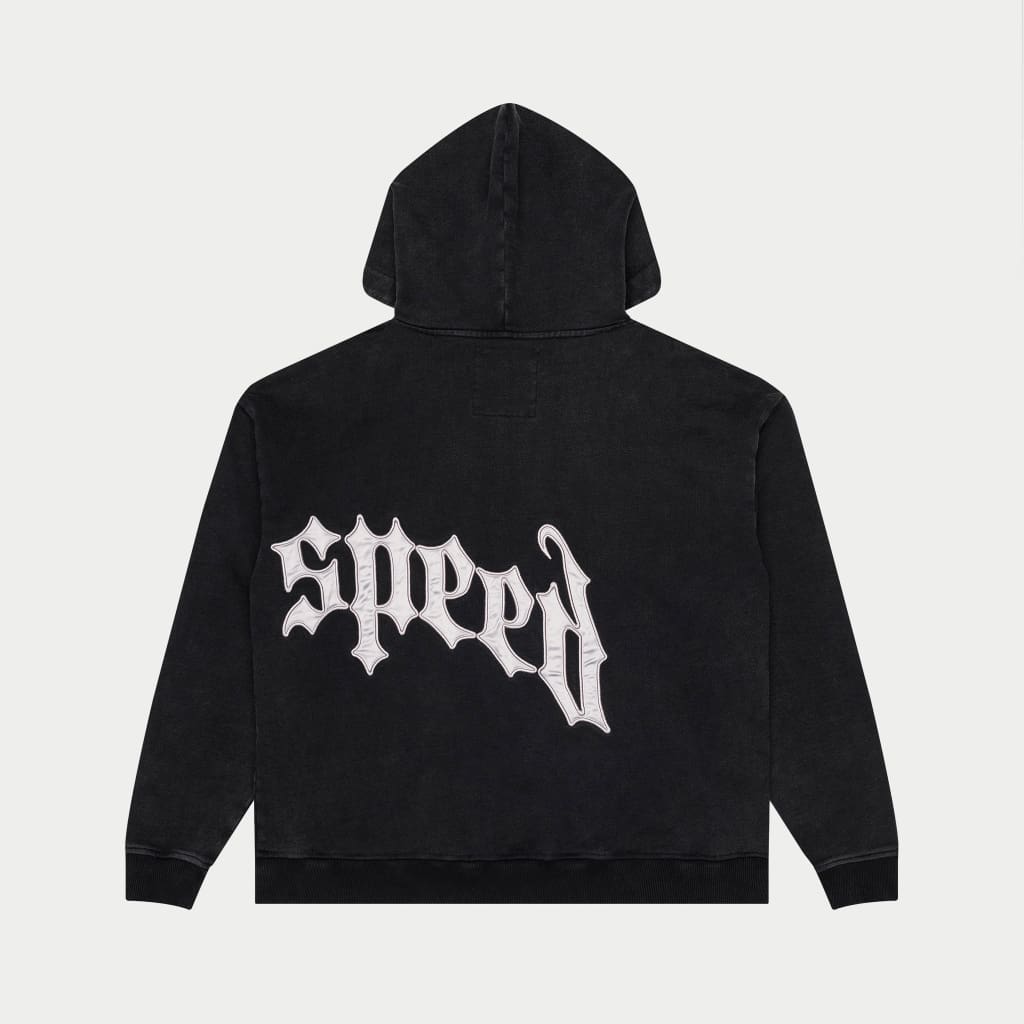 Godspeed Og Logo Sweatsuit V2 (Black Wash / Silver Satin)
