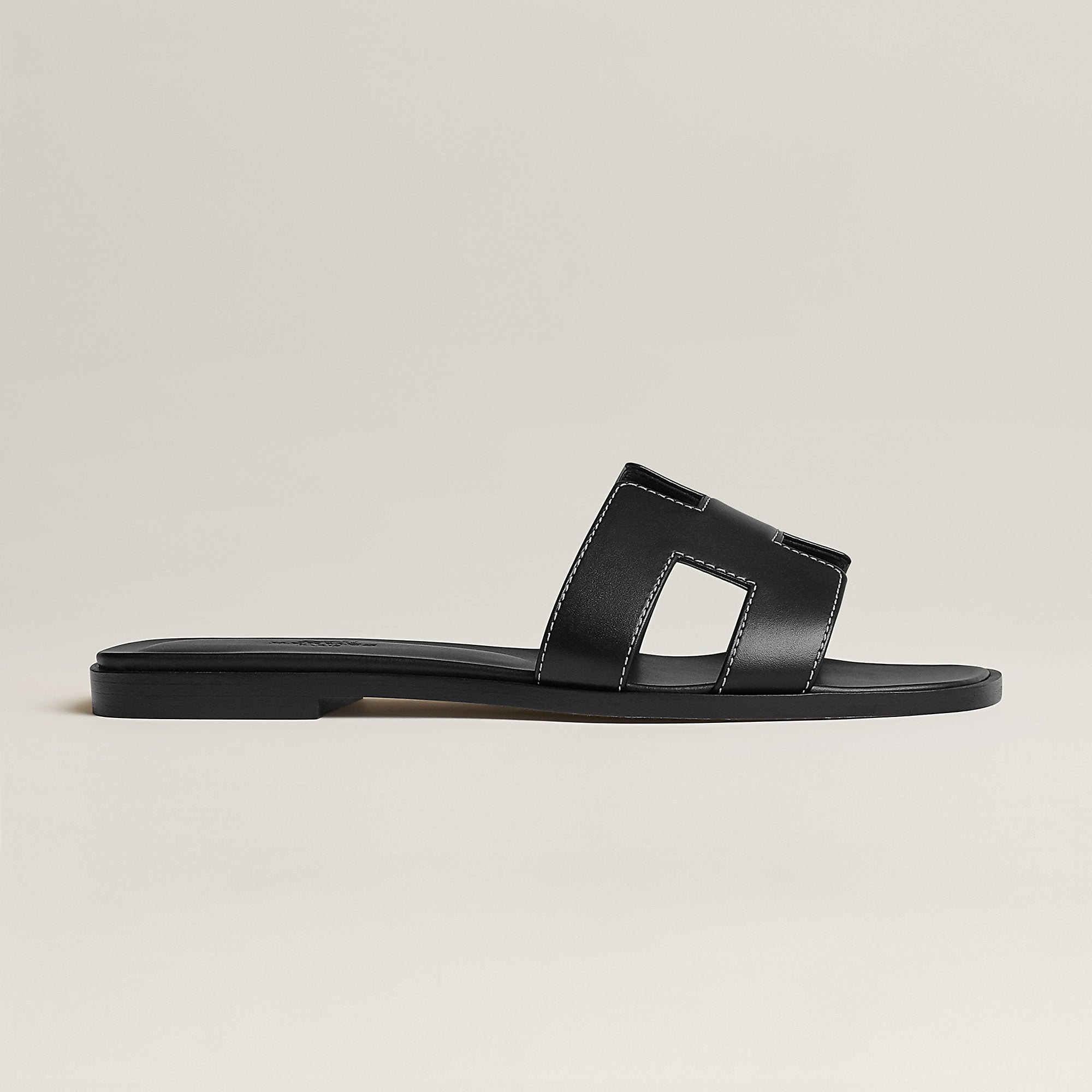 Hermes Oran Sandal Noir