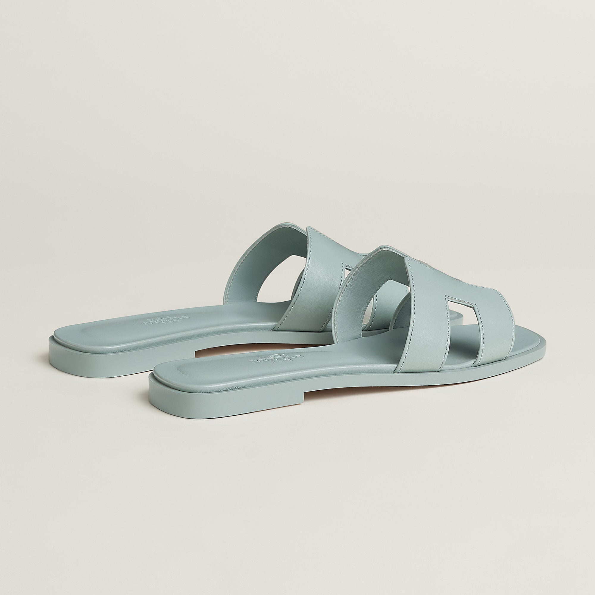 Hermes Oran Sandal Bleu Glacier