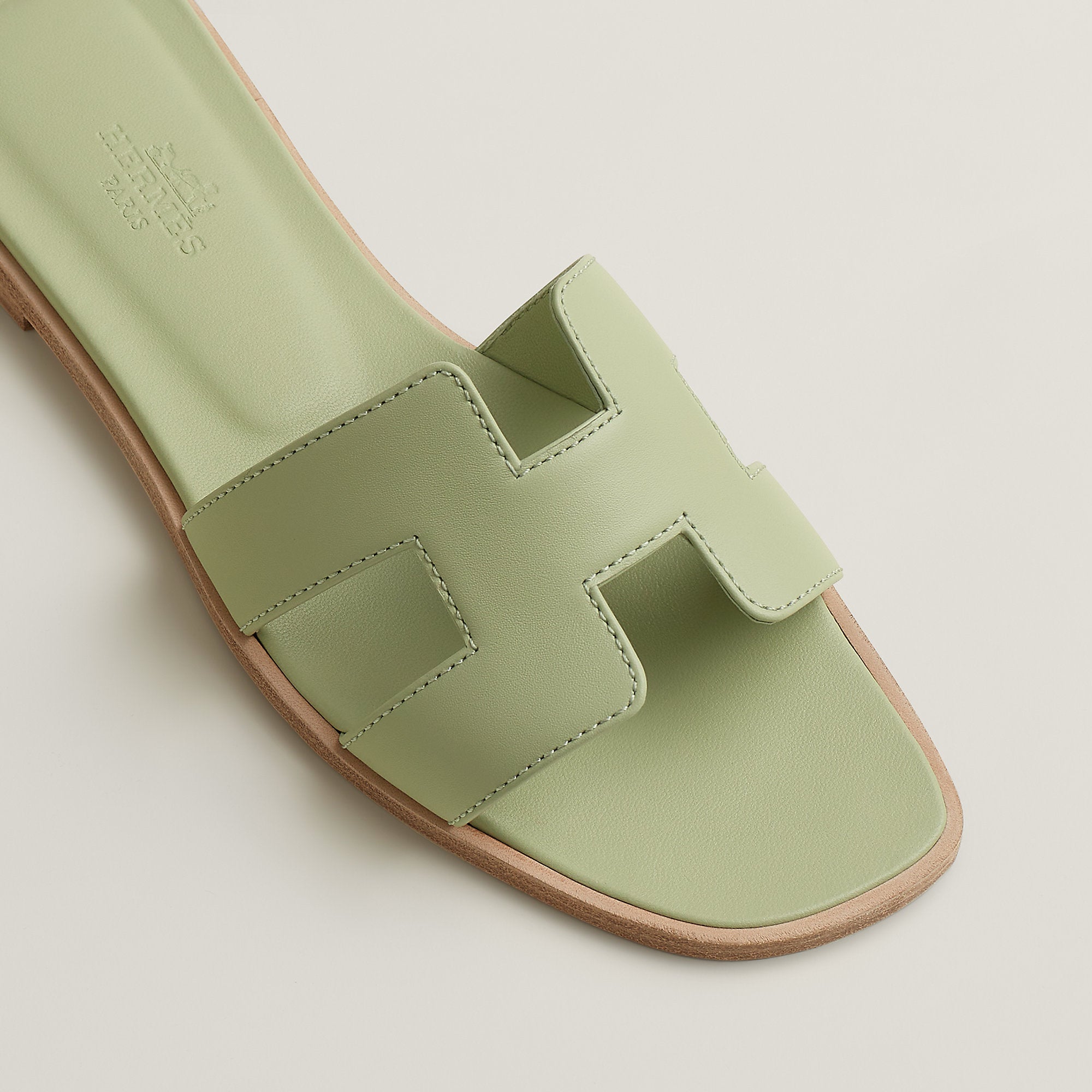 Hermes Oran Sandal Vert De Mer