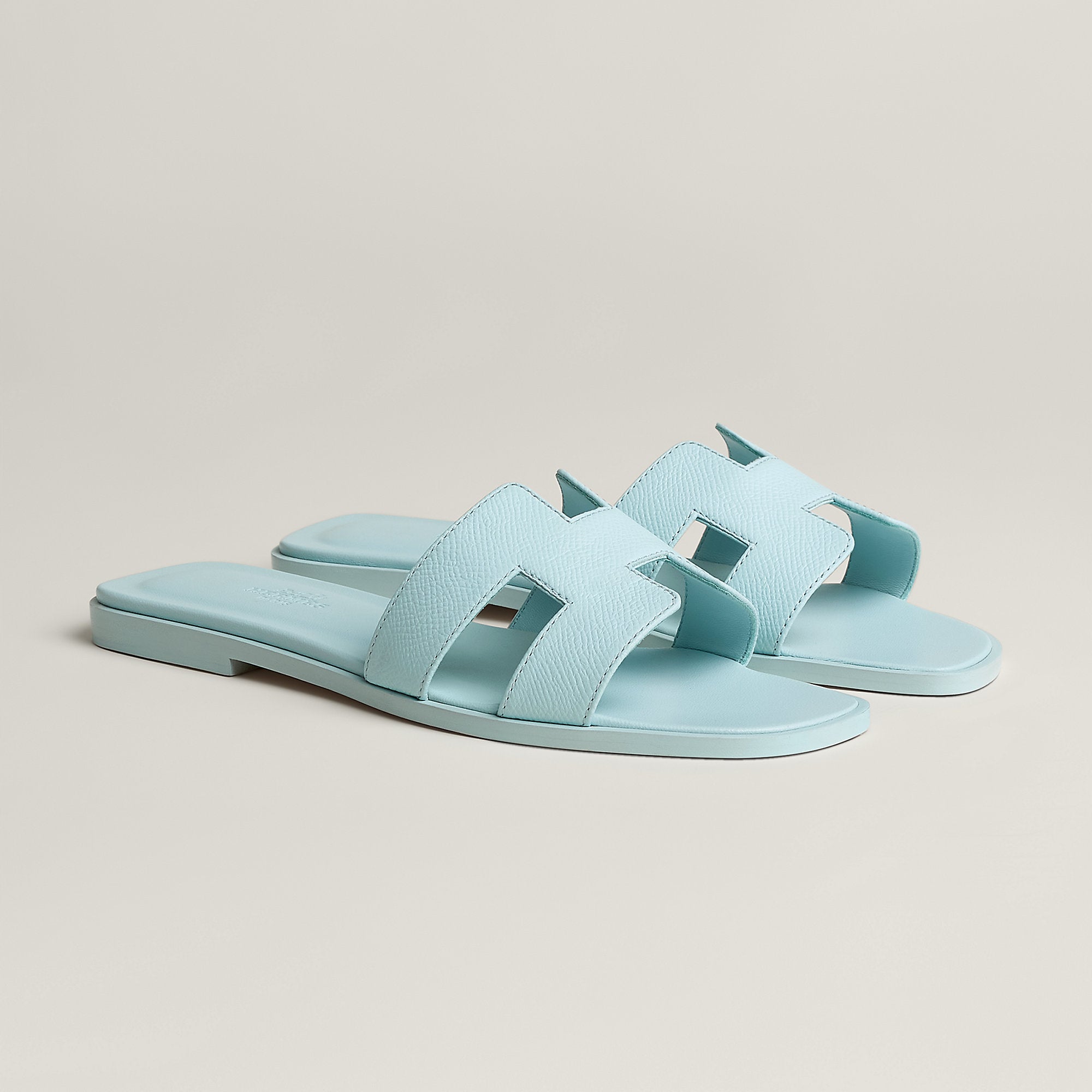Hermes Oran Sandal Bleu Brume