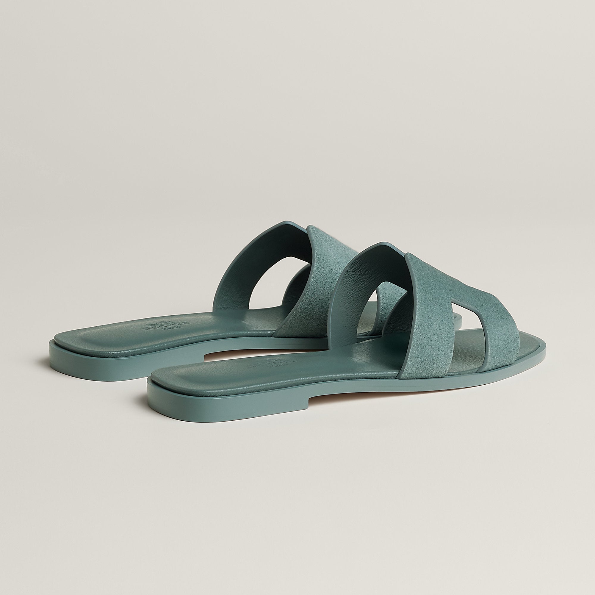 Hermes Oran Sandal Bleu Tonnerre