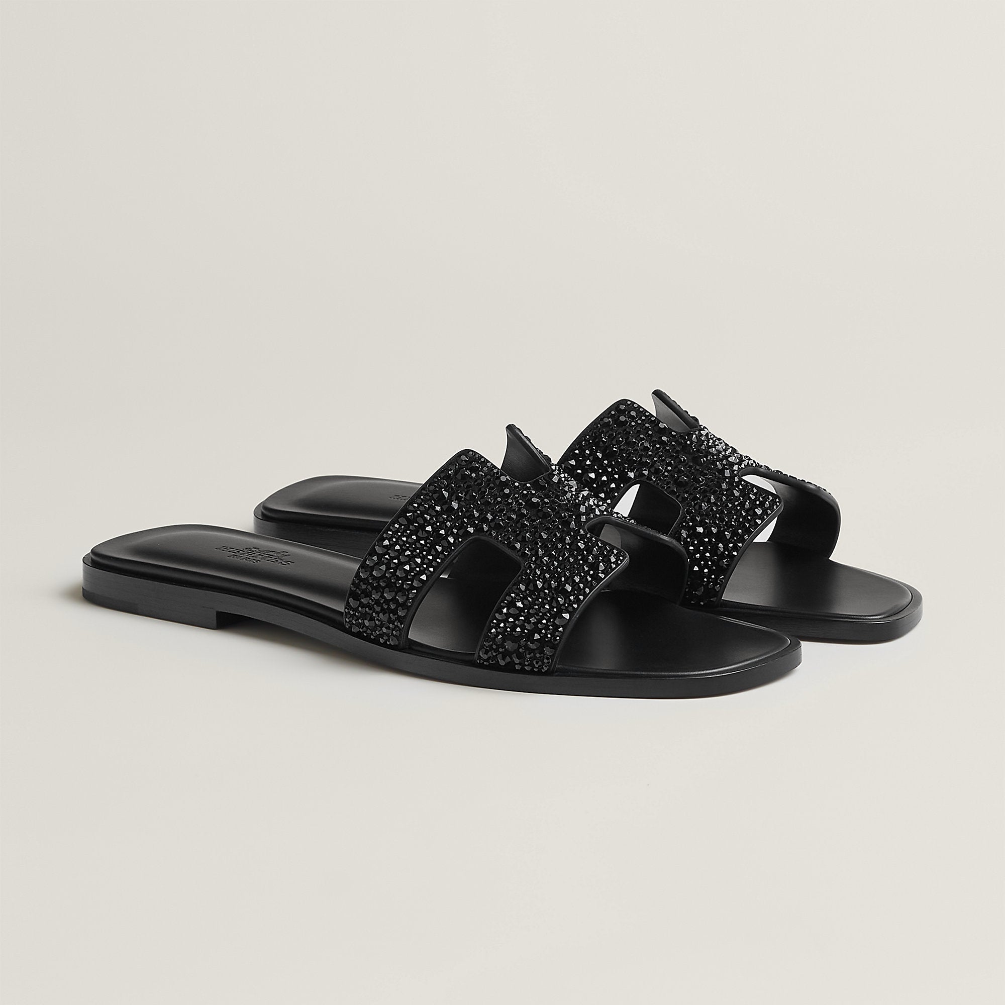 Hermes Oran Sandal Noir