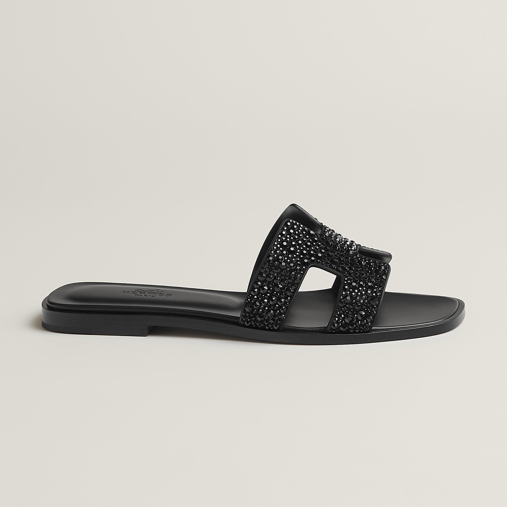 Hermes Oran Sandal Noir