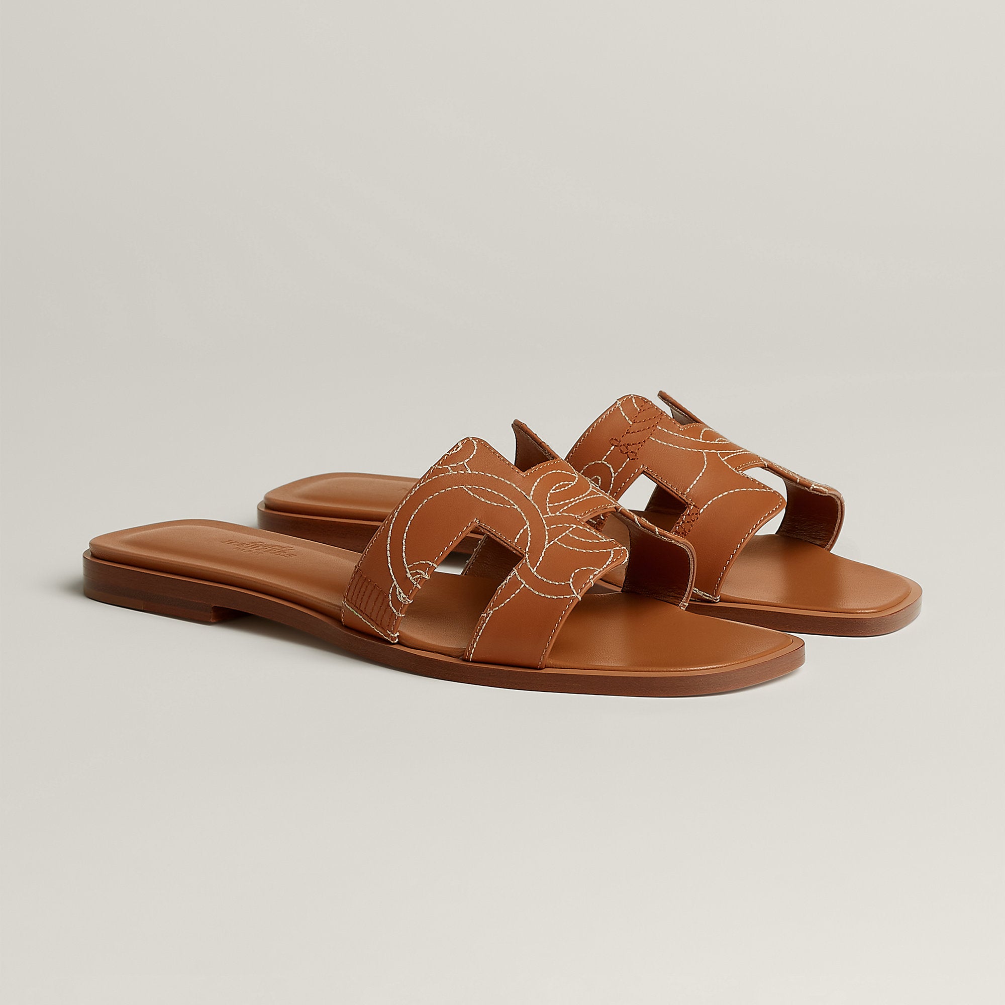 Hermes Oran Sandal Naturel