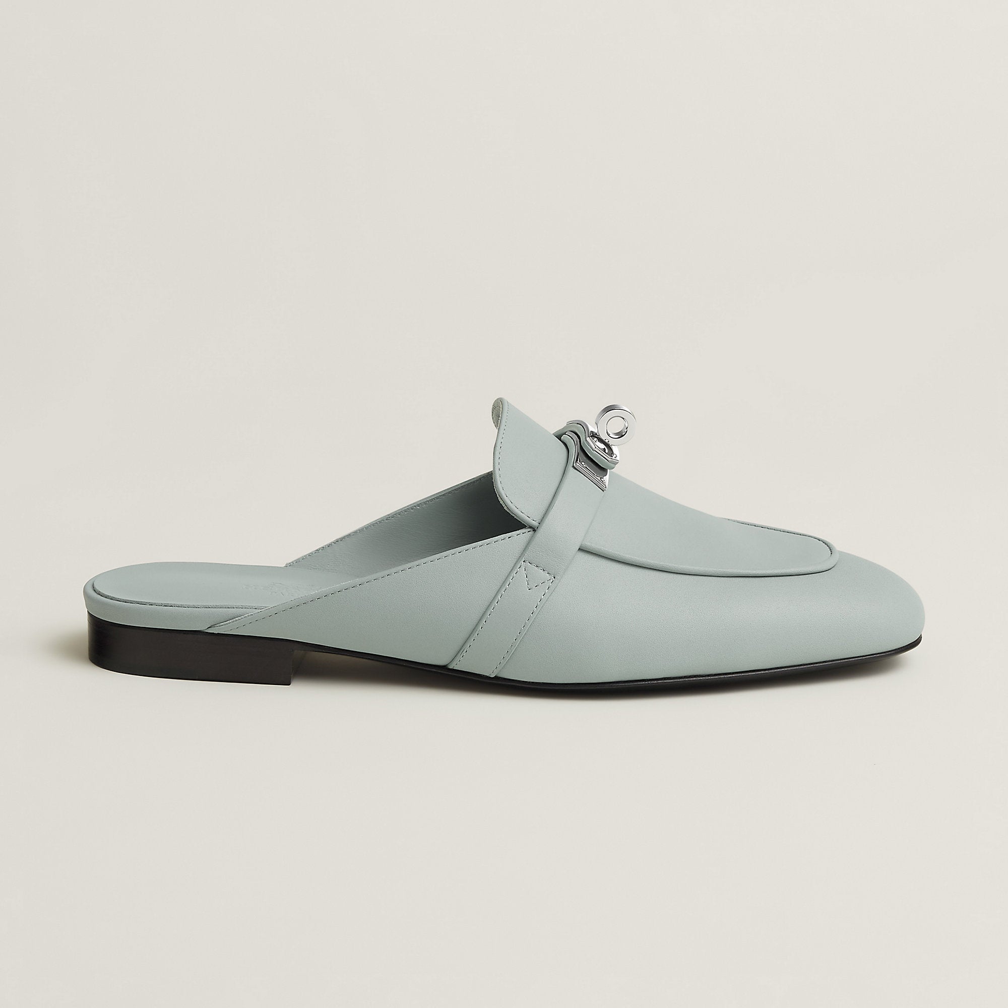 Hermes Oz Mule Bleu Glacier