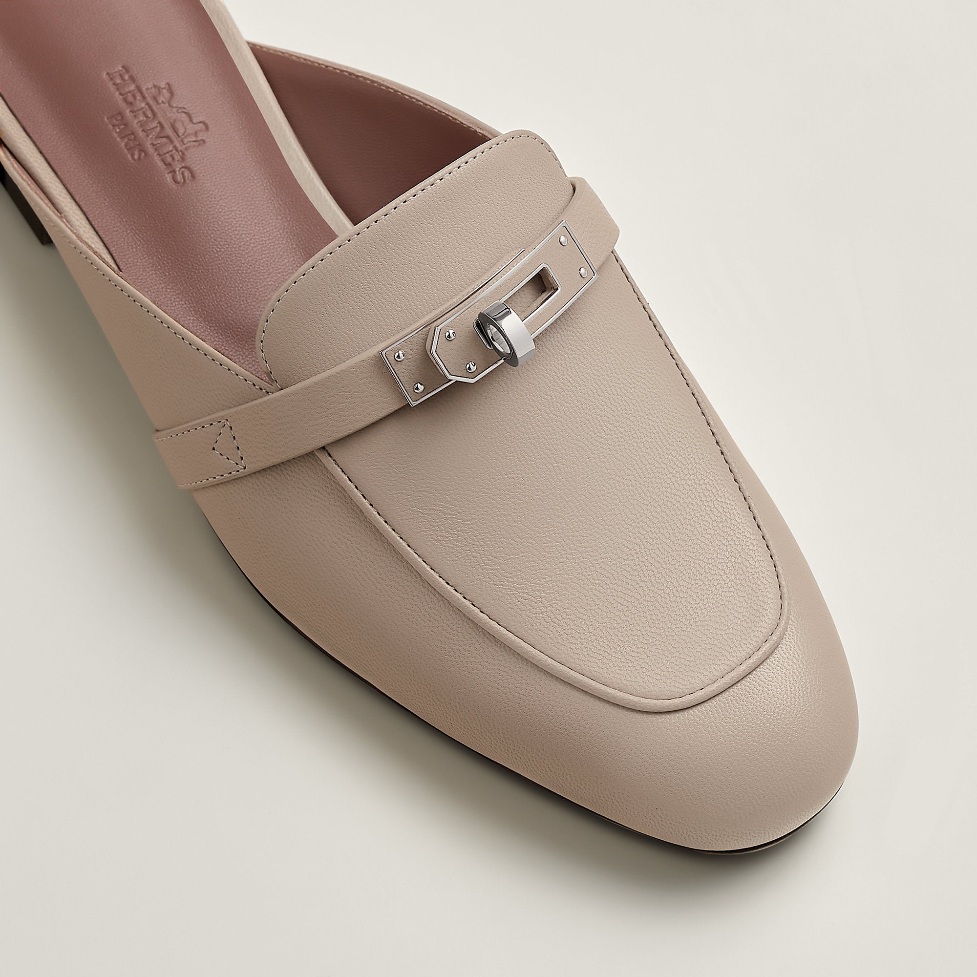 Hermes Oz Mule Beige Galet