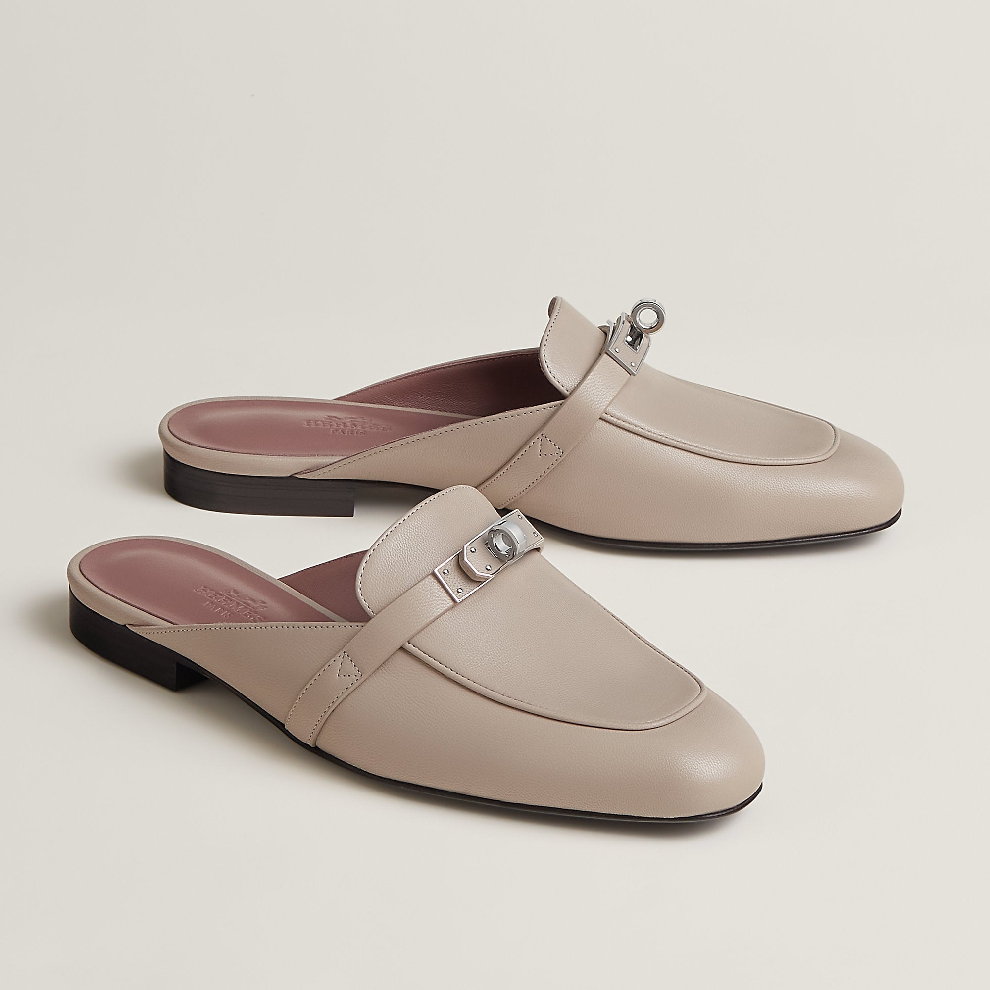 Hermes Oz Mule Beige Galet