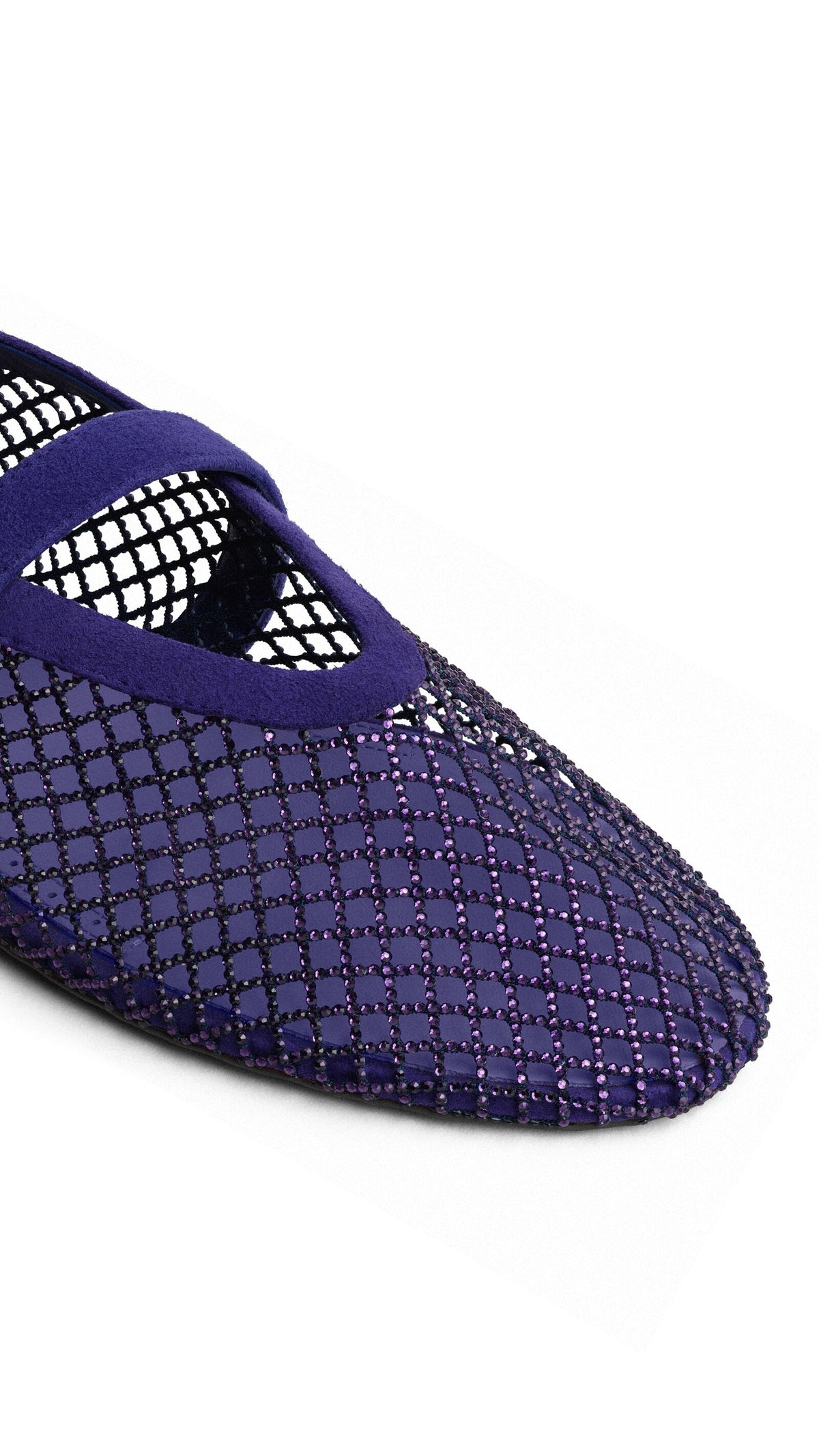 Alaïa Ballet Flats In Strass Fishnet