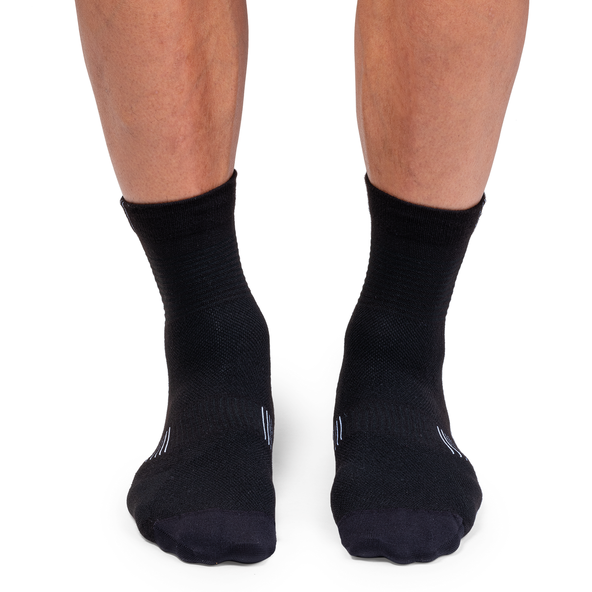 On Ultralight Mid Sock Black | White