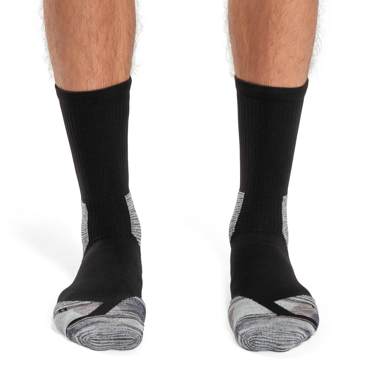 On Explorer Merino Sock Black | Glacier