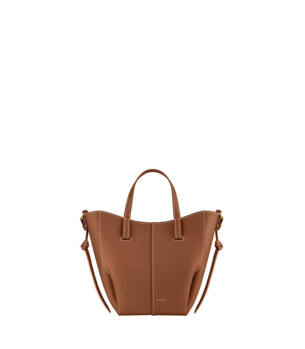 Polene Cyme Tote Nano Textured Camel