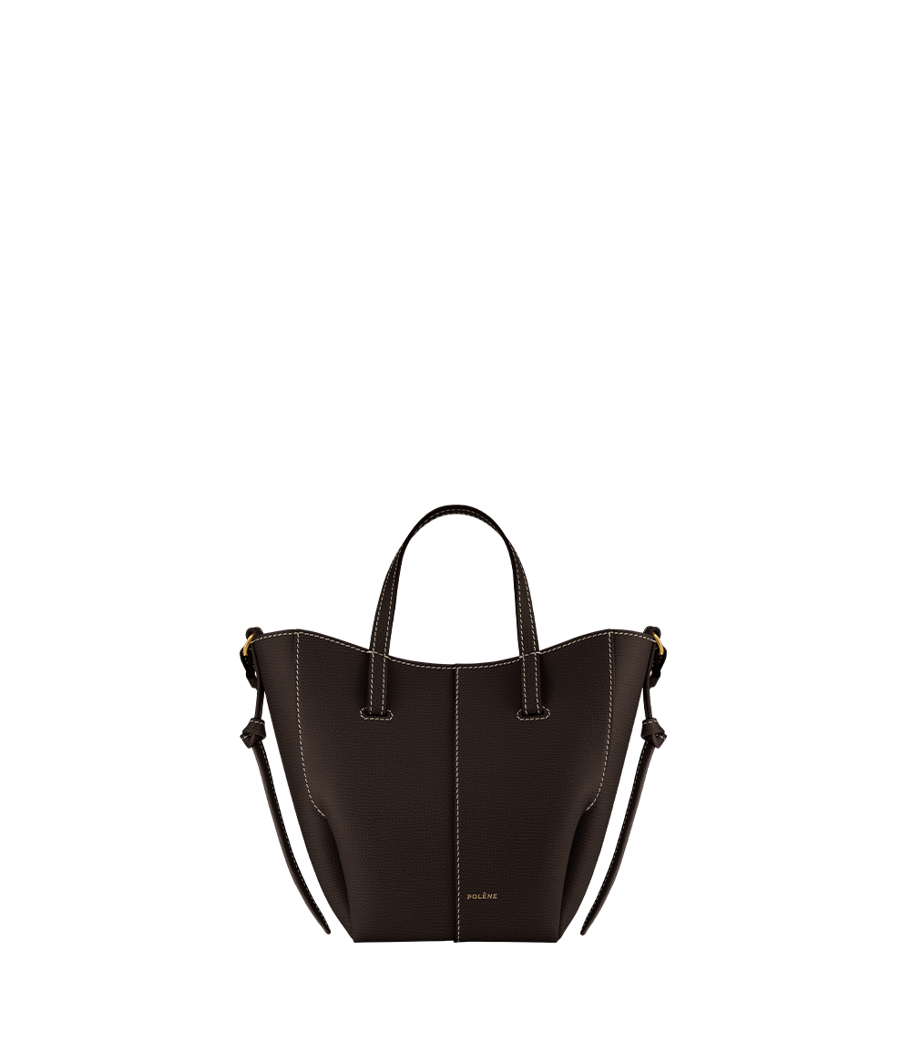 Polene Cyme Tote Nano Textured Ebony