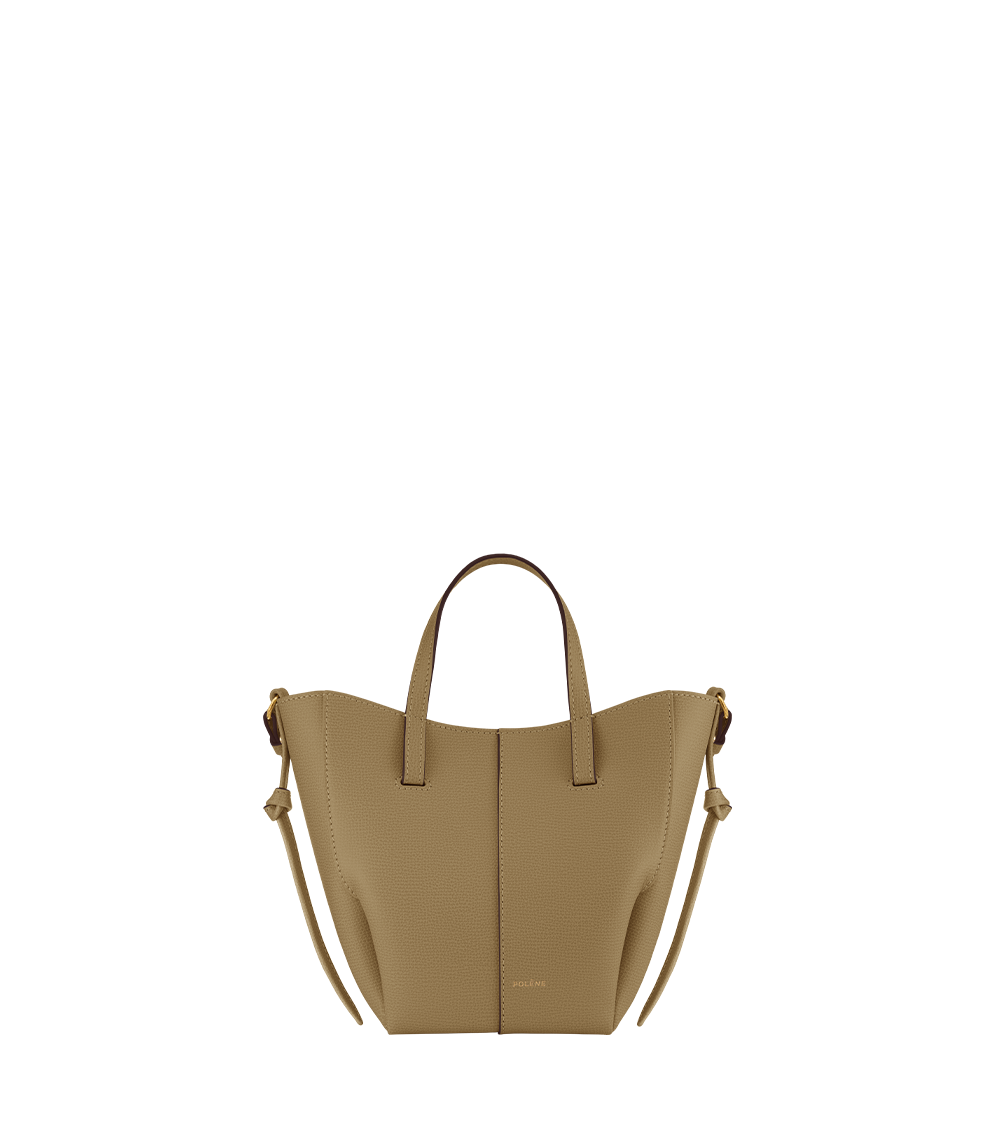 Polene Cyme Tote Nano Textured Smoky Olive