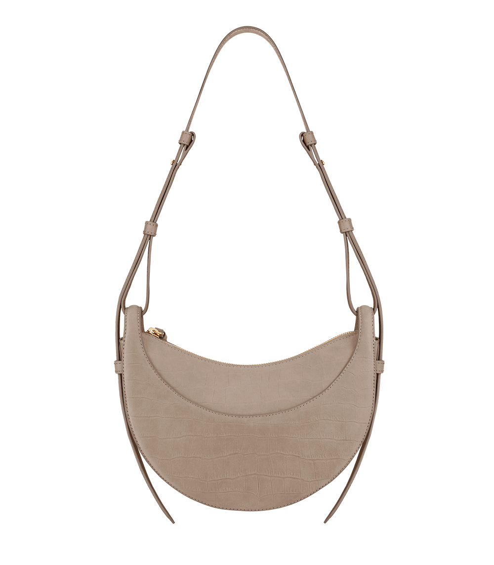 Polene Numero Dix Crocodile Nubuck Taupe