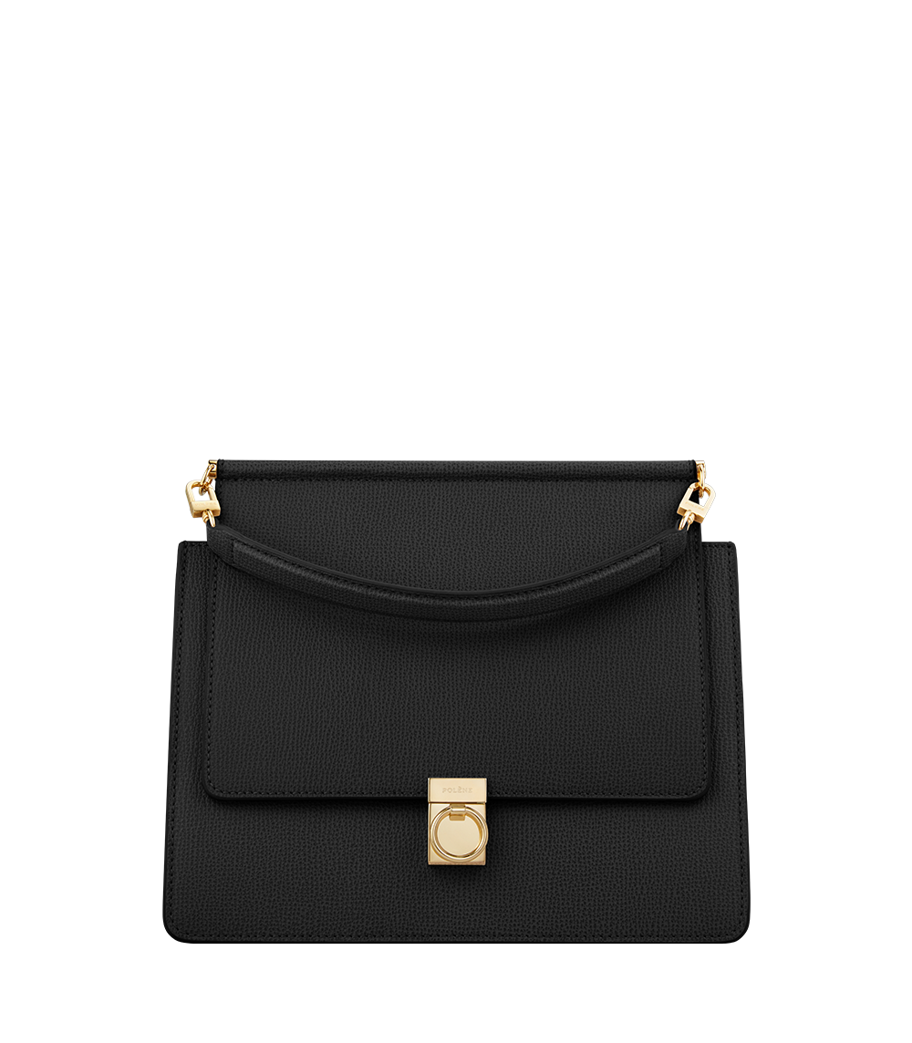 Polene Numero Sept Textured Black India | Kicks Machine