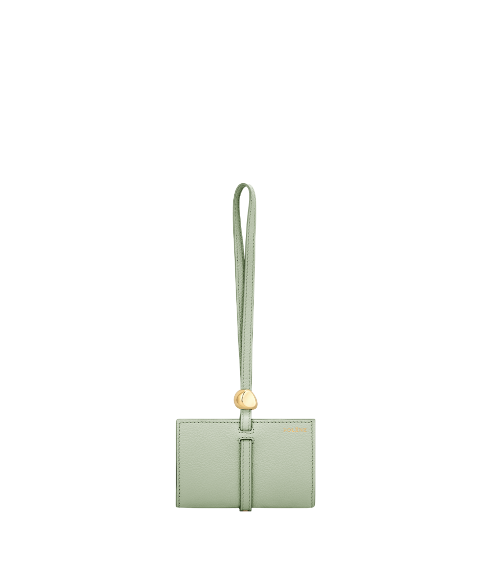 Polene Kaye Card Holder Textured Duo Fresh Almond
