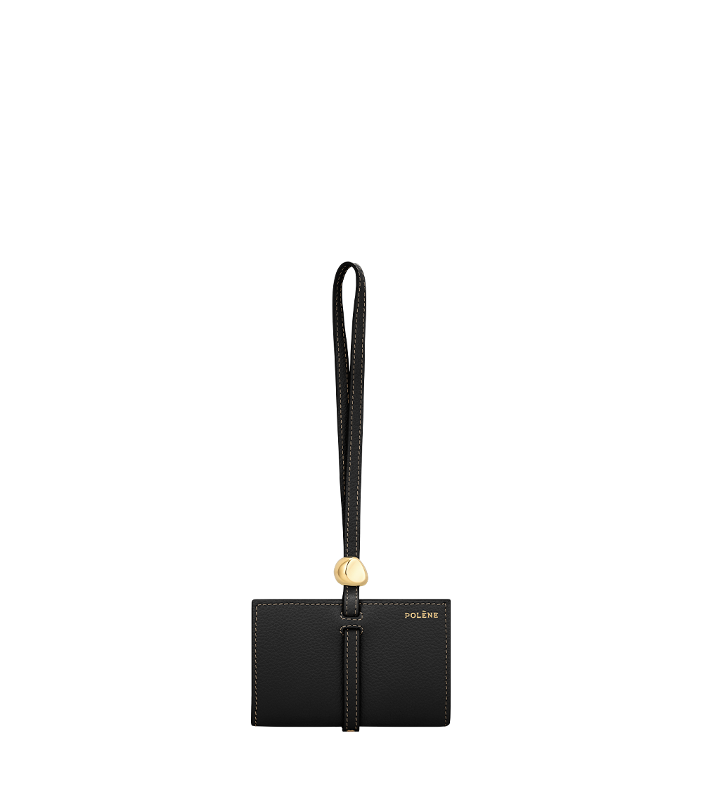 Polene Kaye Card Holder Textured Black