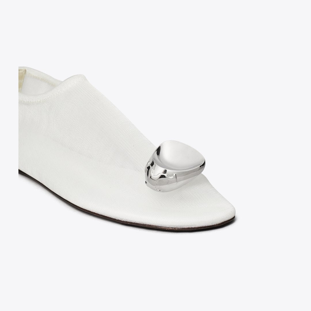 Tory Burch Patos Mesh Flat CLEAR / SILVER