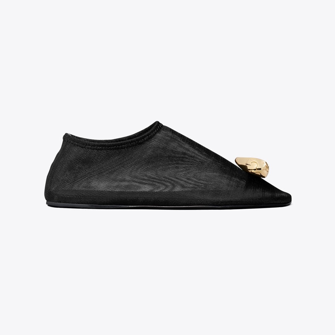 Tory Burch Patos Mesh Flat BLACK / GOLD