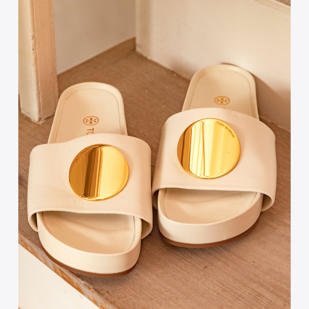 Tory Burch Patos Slide New Ivory / New Ivory