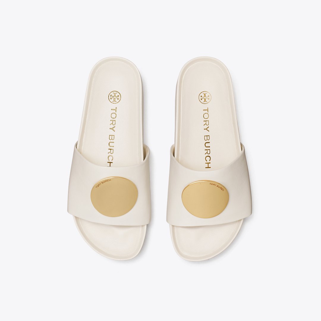 Tory Burch Patos Slide New Ivory / New Ivory