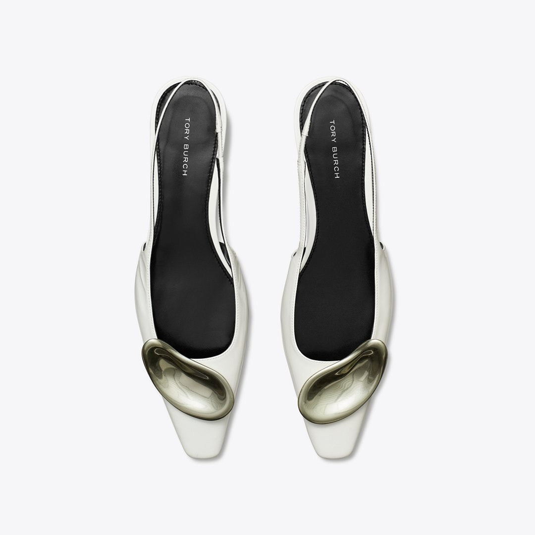 Tory Burch Patos Slingback CLOUD / SILVER