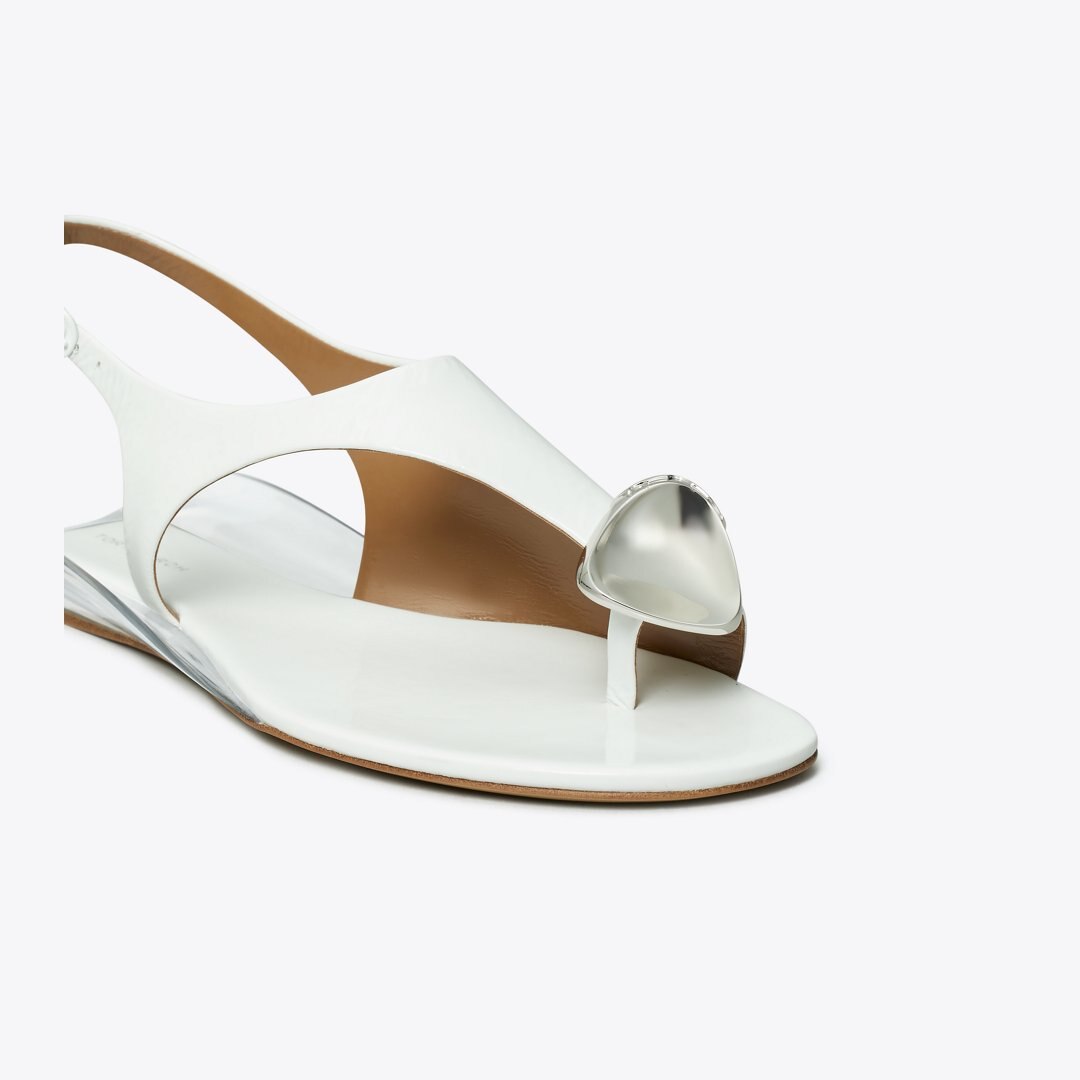 Tory Burch Patos Slingback Sandal BIANCO