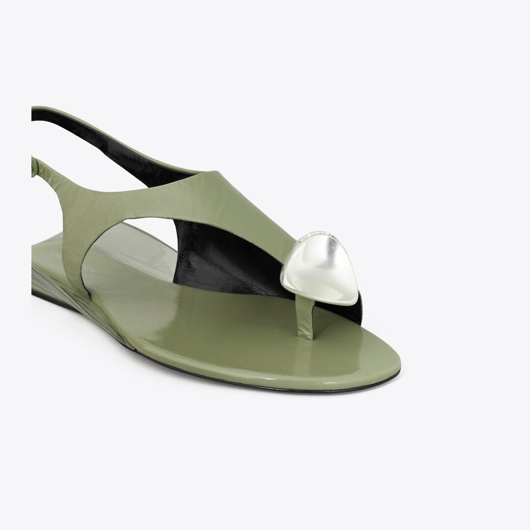 Tory Burch Patos Slingback Sandal LIGHT JADE / SILVER