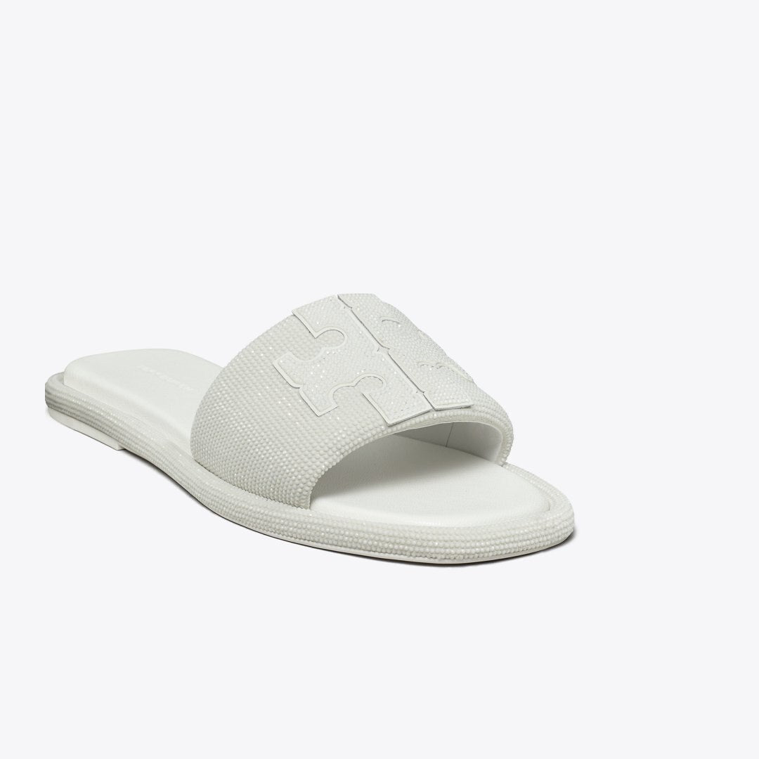 Tory Burch Pav Double T Sport Slide OPTIC WHITE / WHITE