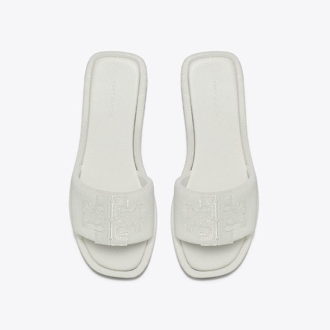 Tory Burch Pav Double T Sport Slide OPTIC WHITE / WHITE
