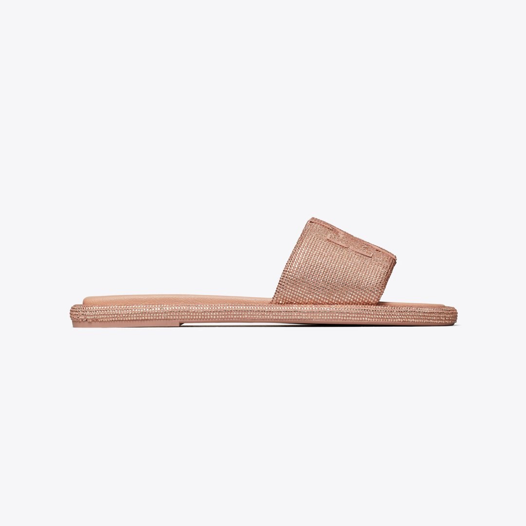 Tory Burch Pav Double T Sport Slide MALVA / LIGHT PEACH