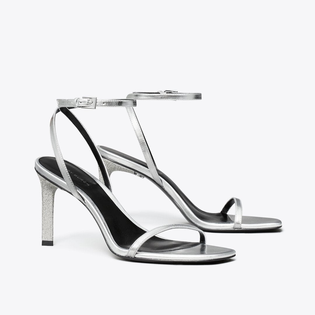 Tory Burch Pav Heeled Sandal SILVER