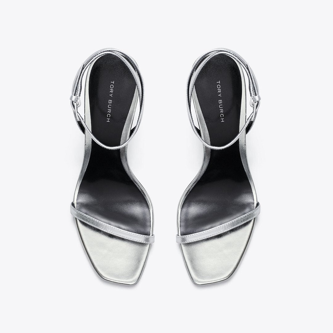Tory Burch Pav Heeled Sandal SILVER
