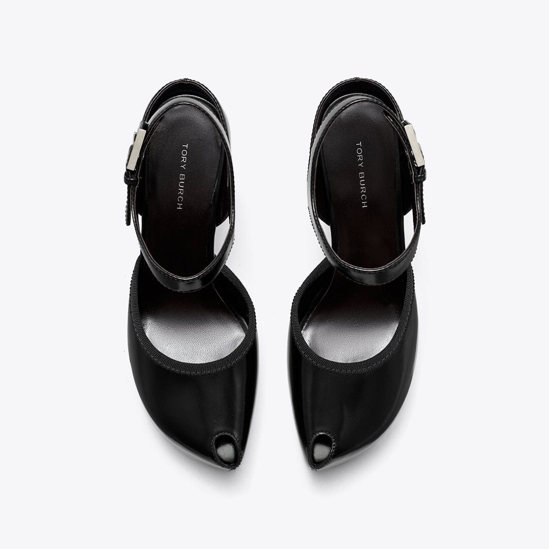 Tory Burch Peep-Toe Platform Sandal PERFECT BLACK