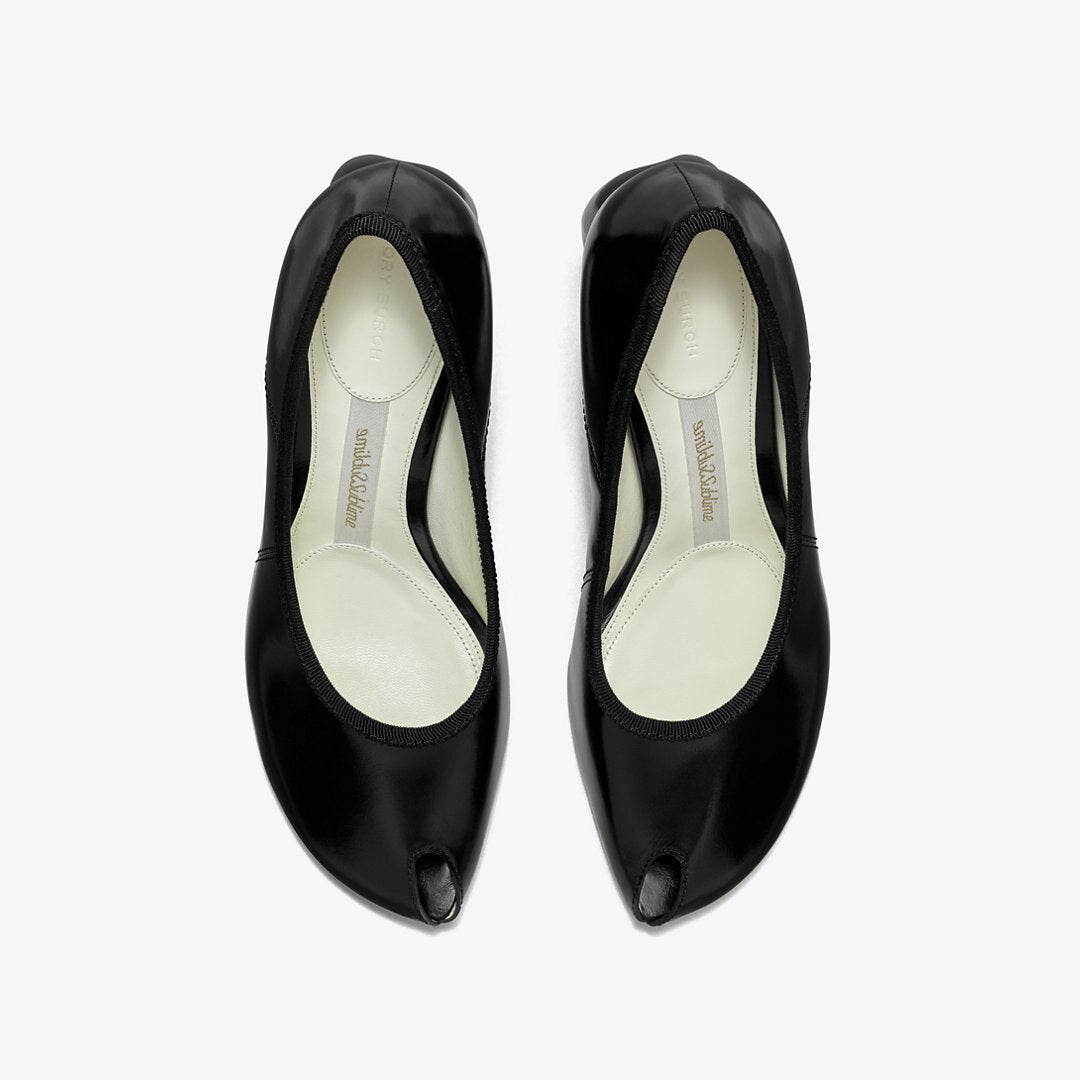 Tory Burch Peep-Toe Pump PERFECT BLACK