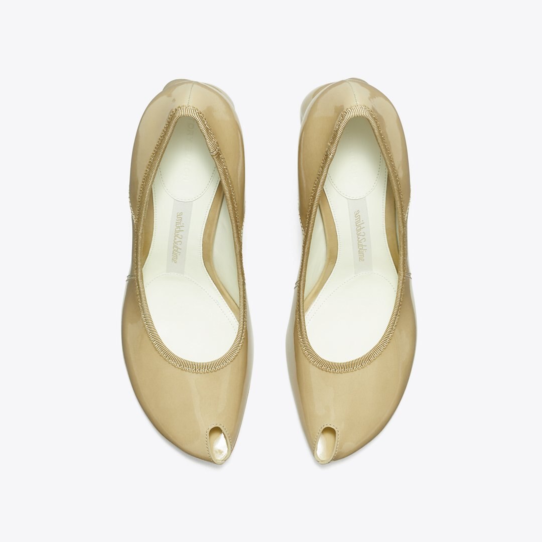 Tory Burch Peep-Toe Pump PALO SANTO
