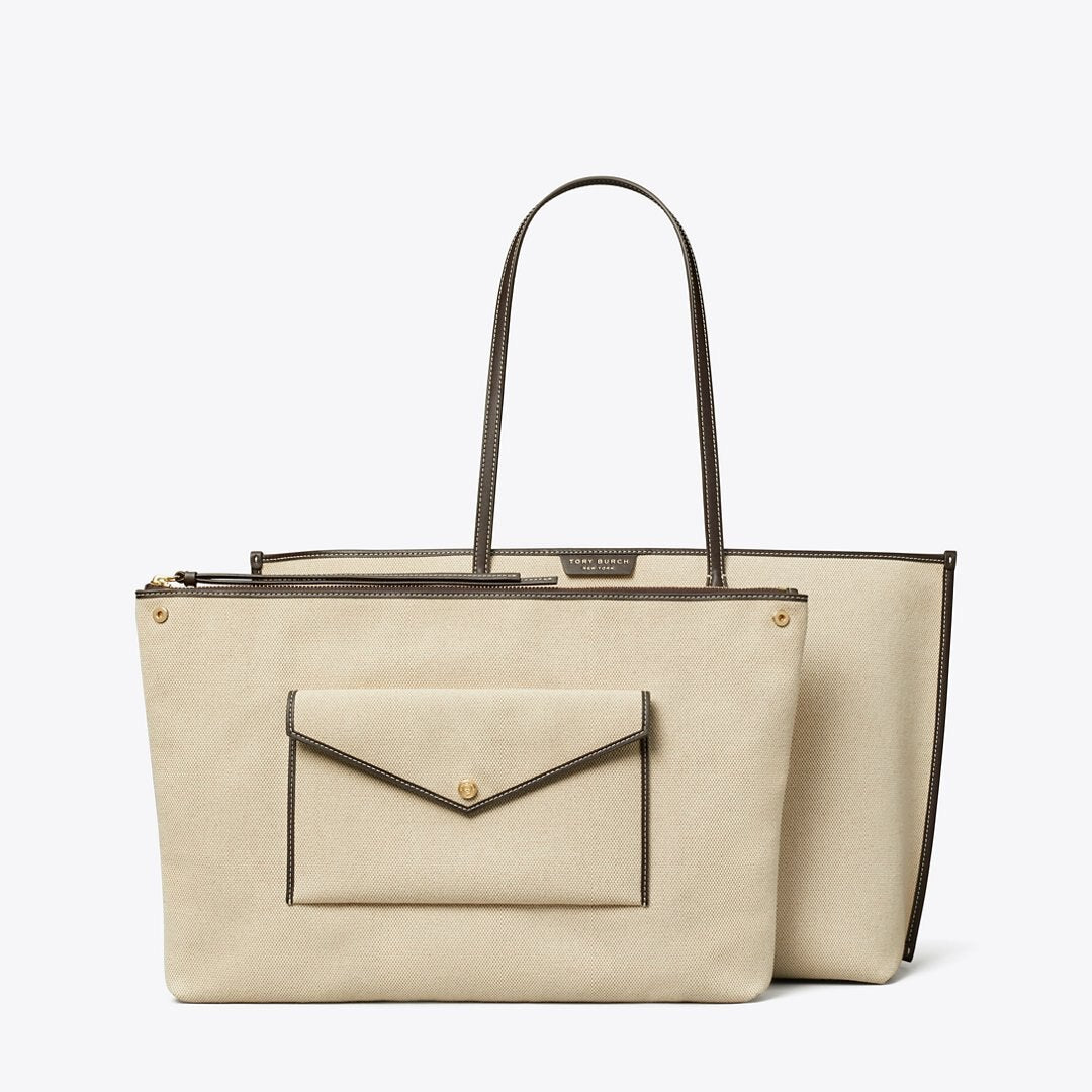 Tory Burch Perry Canvas Tote Natural