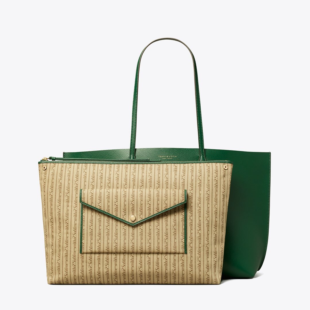 Tory Burch Perry Tote Dark Kale