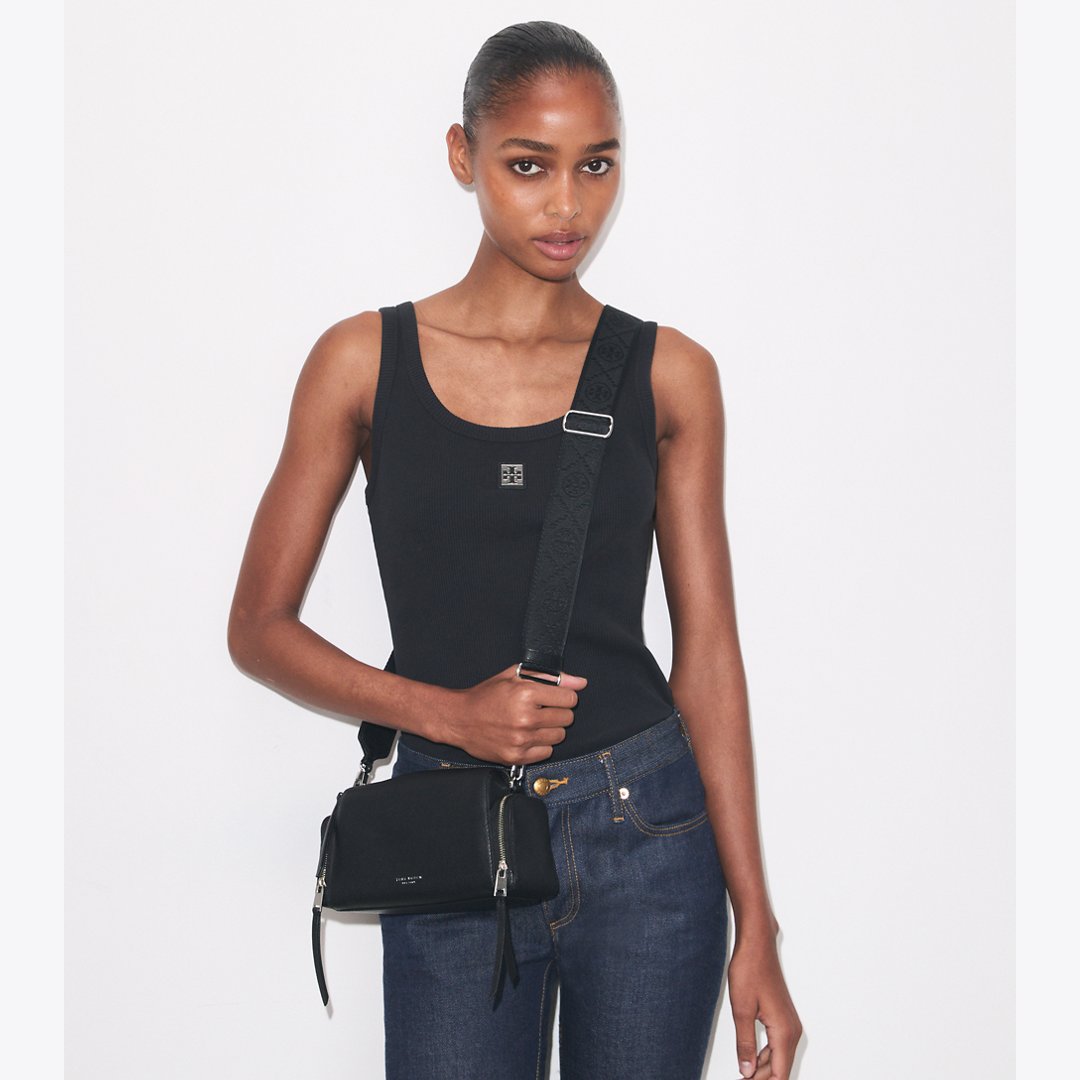 Tory Burch Perry Voyager Crossbody Bag Black