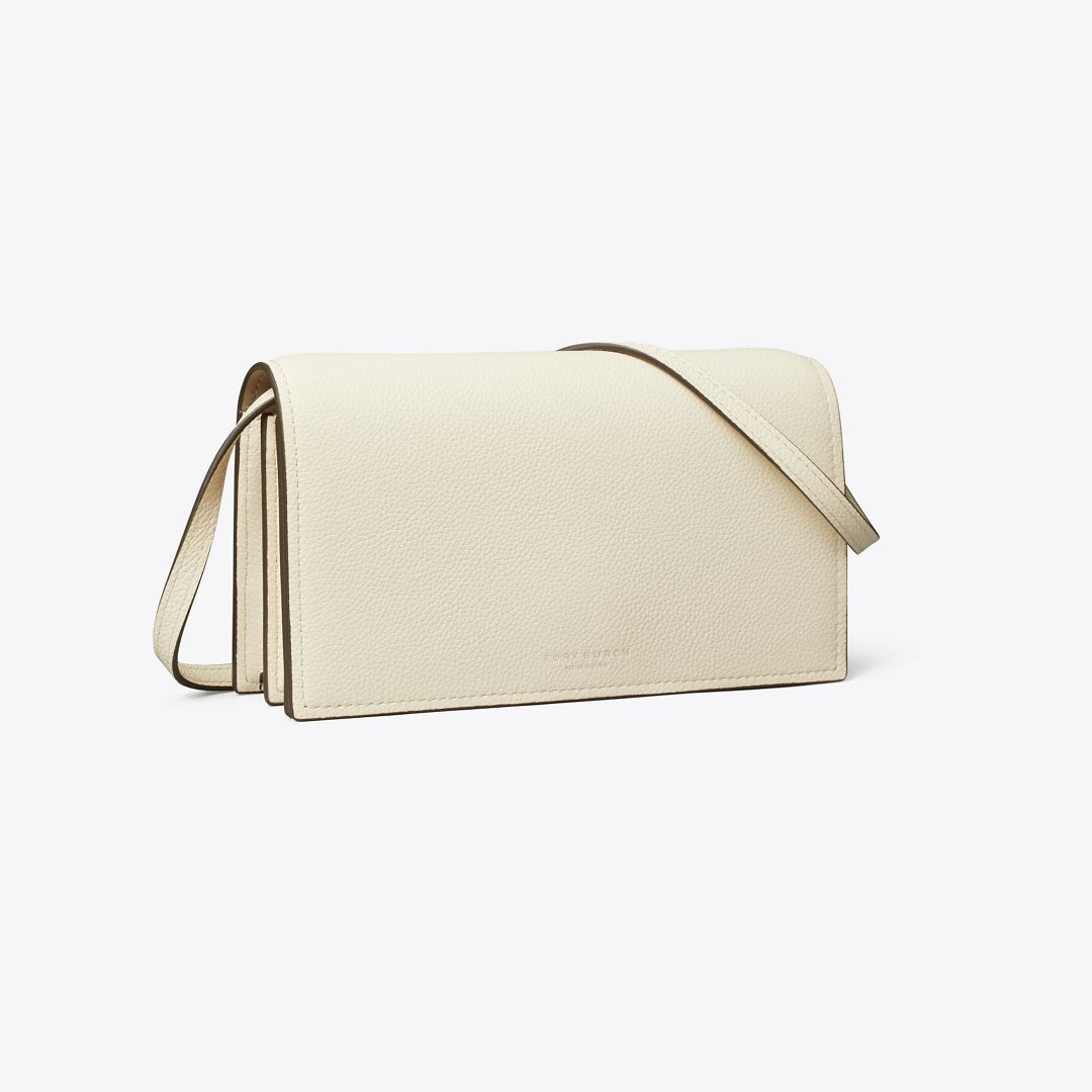 Tory Burch Perry Wallet Crossbody Light Cream